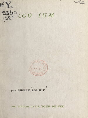 cover image of Ergo sum